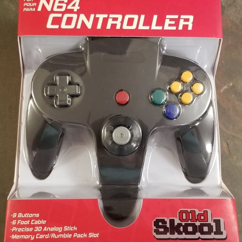 N64 Controller Gamepad - Black (NEW) - Nintendo64 - Nintendo